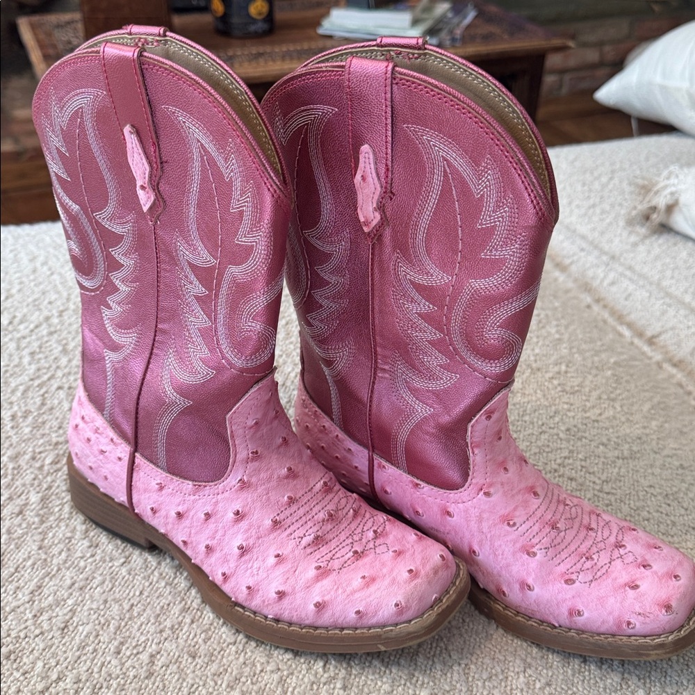 Little girls roper cowgirl boots